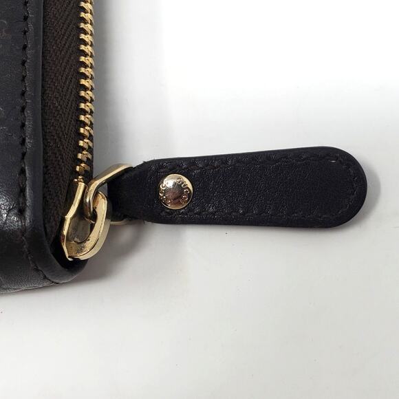 GUCCI Microguccissima GG Micro Logo Leather Zip Around Continental Wallet Brown - Picture 13 of 13
